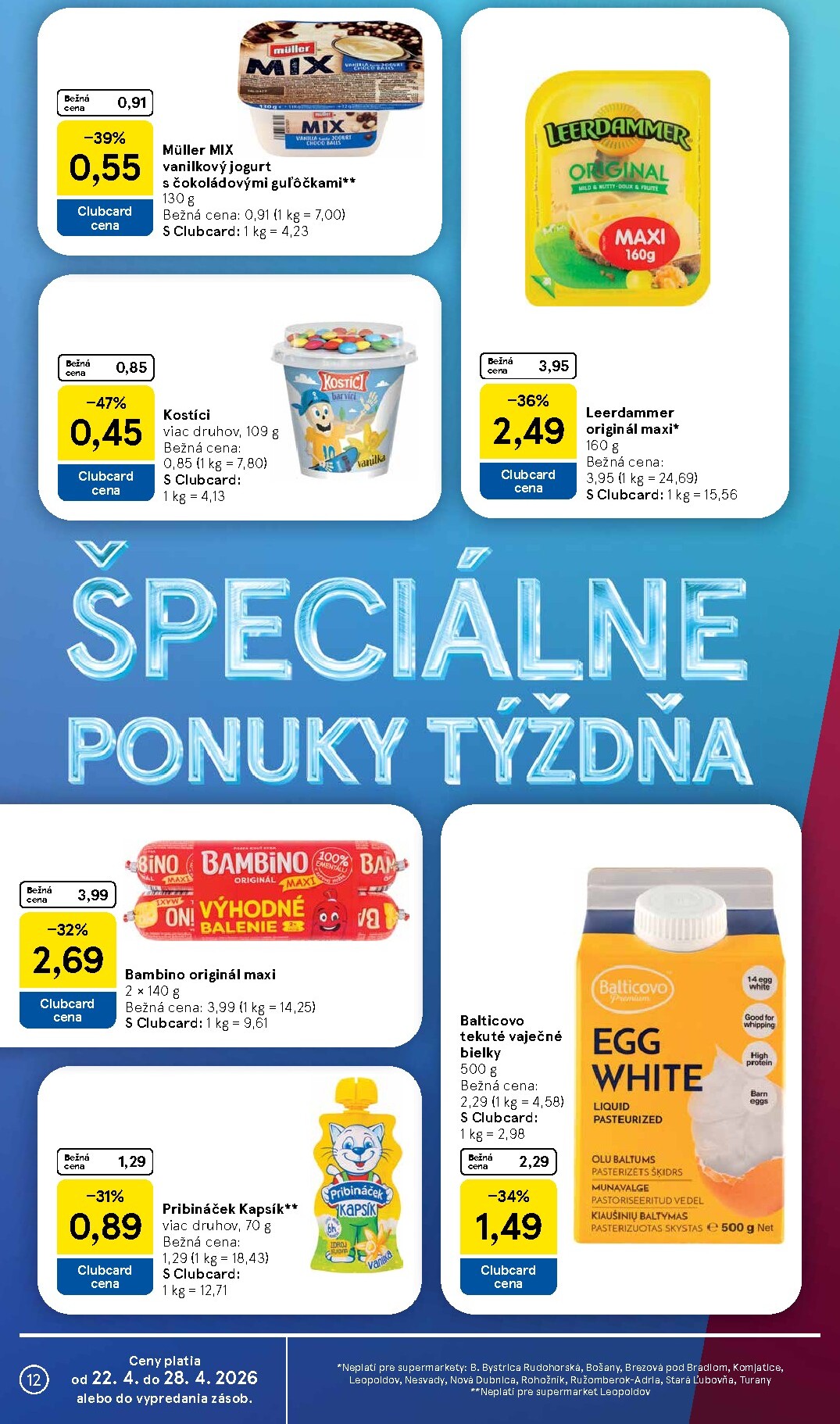 tesco - Nový leták Tesco supermarket od stredy, 22.04.2026 do utorka, 28.04.2026 - page: 12