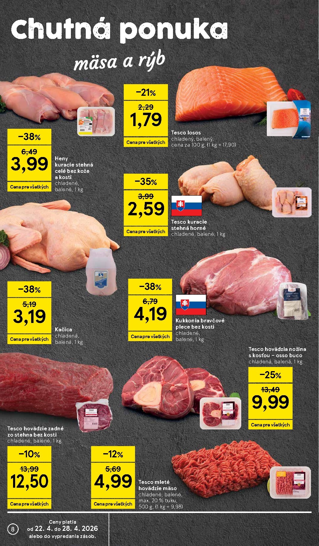 tesco - Nový leták Tesco supermarket od stredy, 22.04.2026 do utorka, 28.04.2026 - page: 8