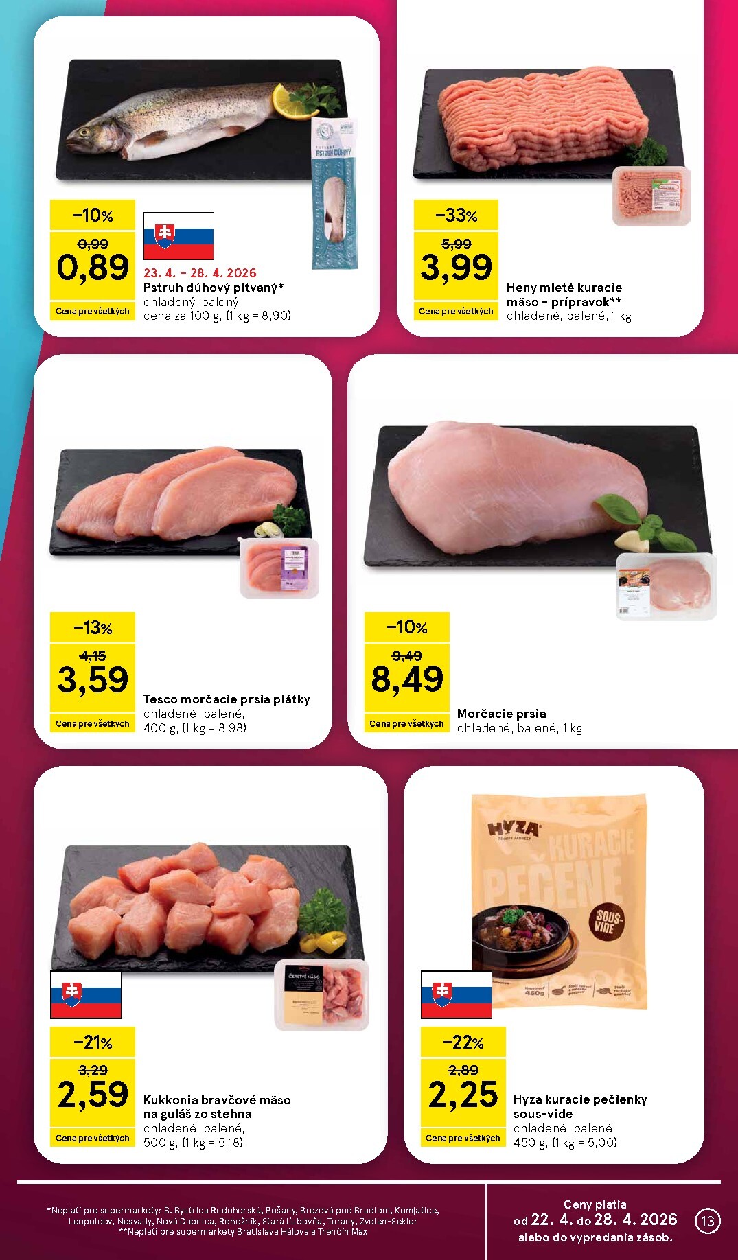 tesco - Nový leták Tesco supermarket od stredy, 22.04.2026 do utorka, 28.04.2026 - page: 13