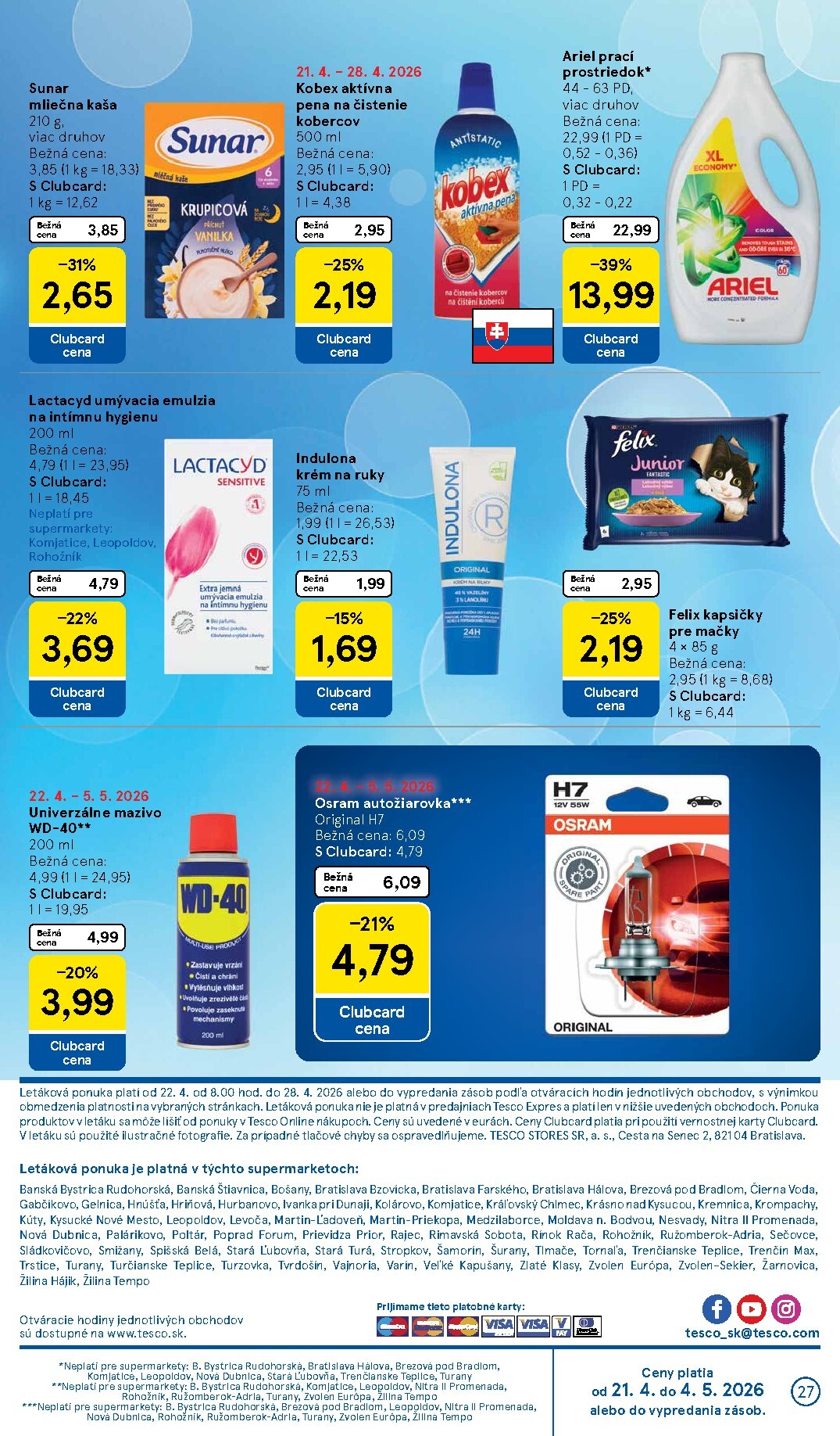 tesco - Nový leták Tesco supermarket od stredy, 22.04.2026 do utorka, 28.04.2026 - page: 27