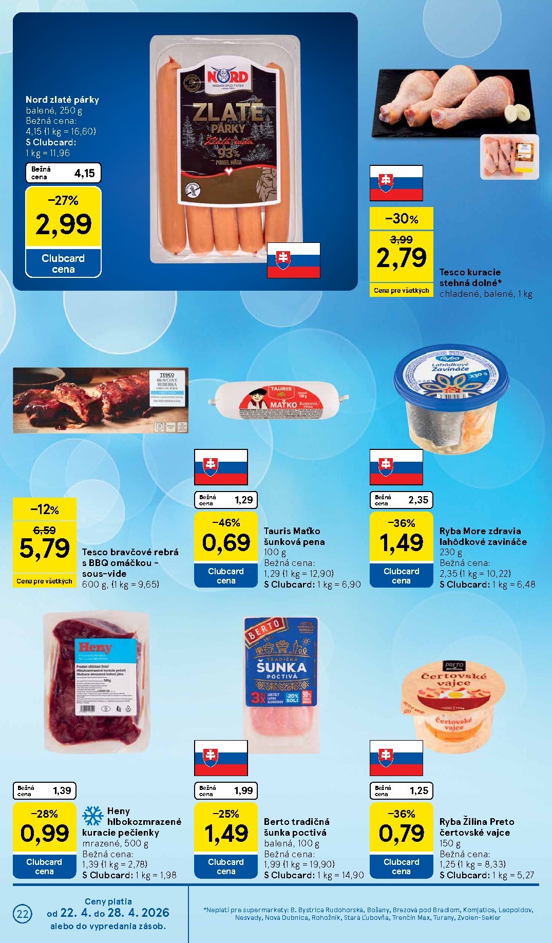 tesco - Nový leták Tesco supermarket od stredy, 22.04.2026 do utorka, 28.04.2026 - page: 22