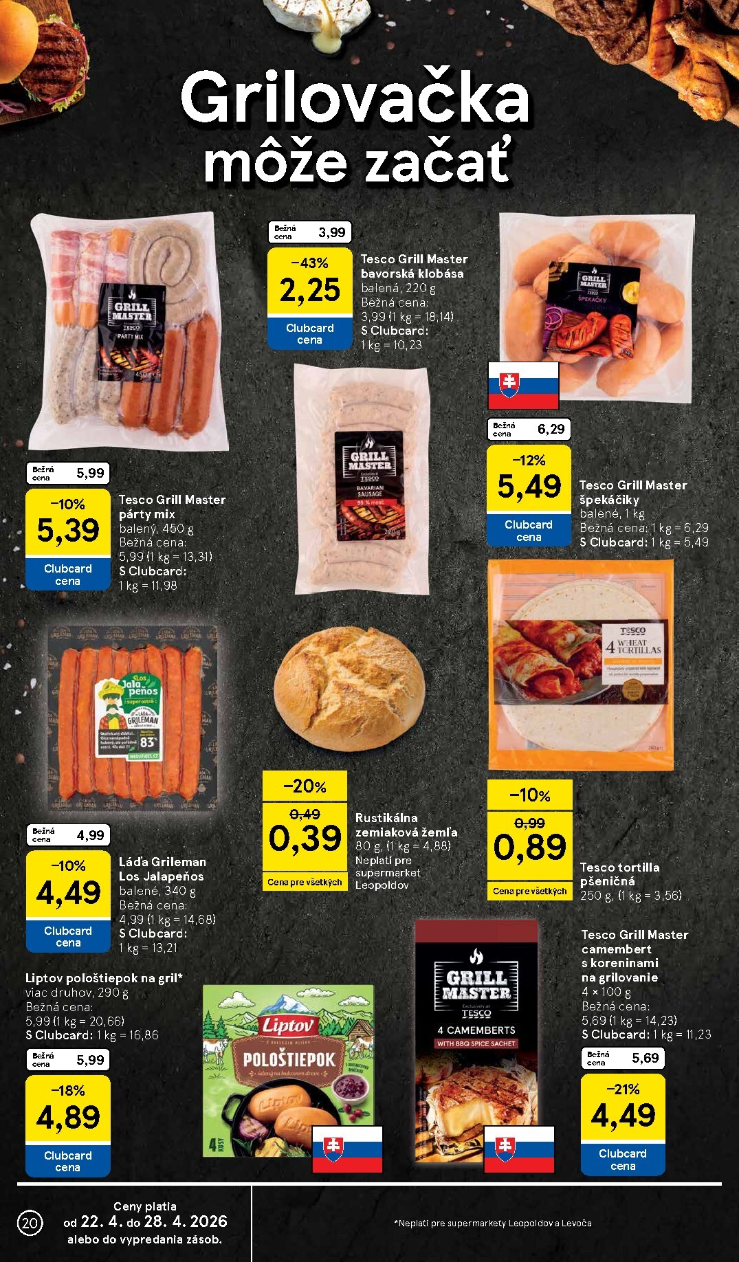 tesco - Nový leták Tesco supermarket od stredy, 22.04.2026 do utorka, 28.04.2026 - page: 20