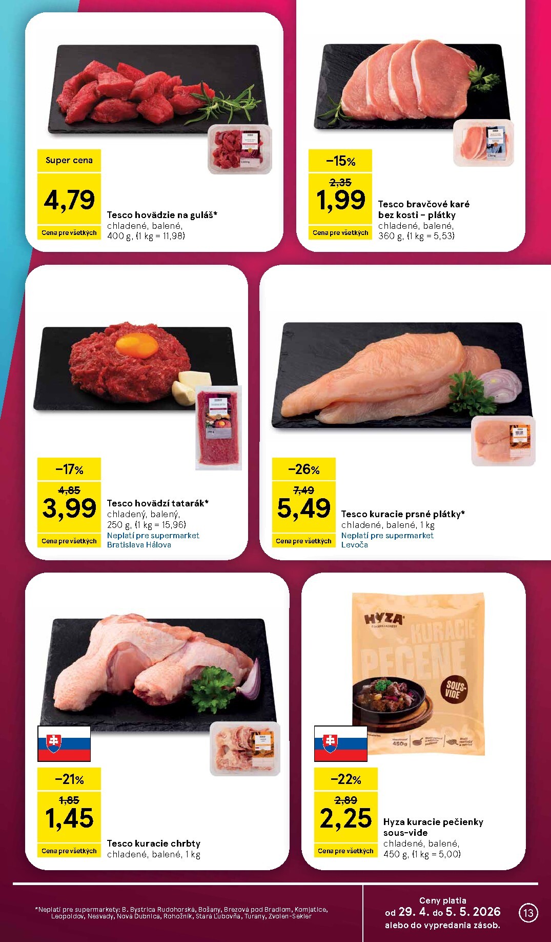 tesco - Nový leták Tesco supermarket od stredy, 29.04.2026 do utorka, 05.05.2026 - page: 13