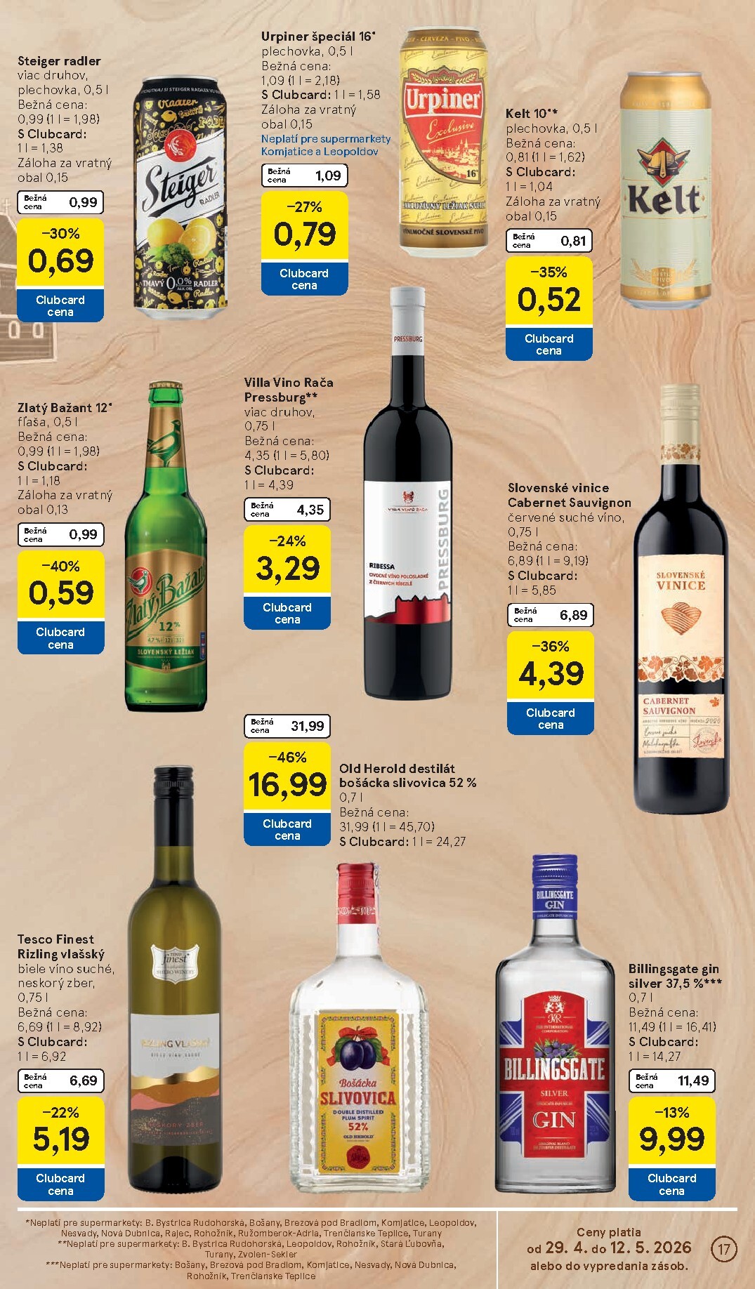 tesco - Nový leták Tesco supermarket od stredy, 29.04.2026 do utorka, 05.05.2026 - page: 17