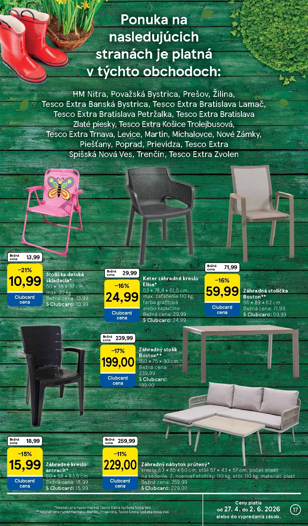 tesco - Aktuálny leták Tesco - Všetko pre vašu záhradu od pondelka, 27.04.2026 do nedele, 24.05.2026 - page: 17