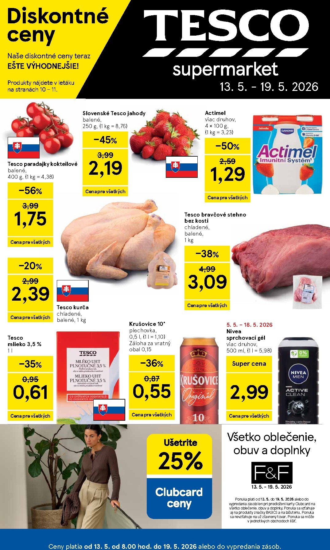 tesco - Nový leták Tesco supermarket od stredy, 13.05.2026 do utorka, 19.05.2026