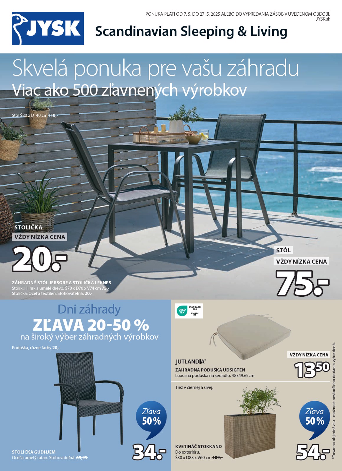 jysk - Jysk leták platný od 07.05. - 27.05.