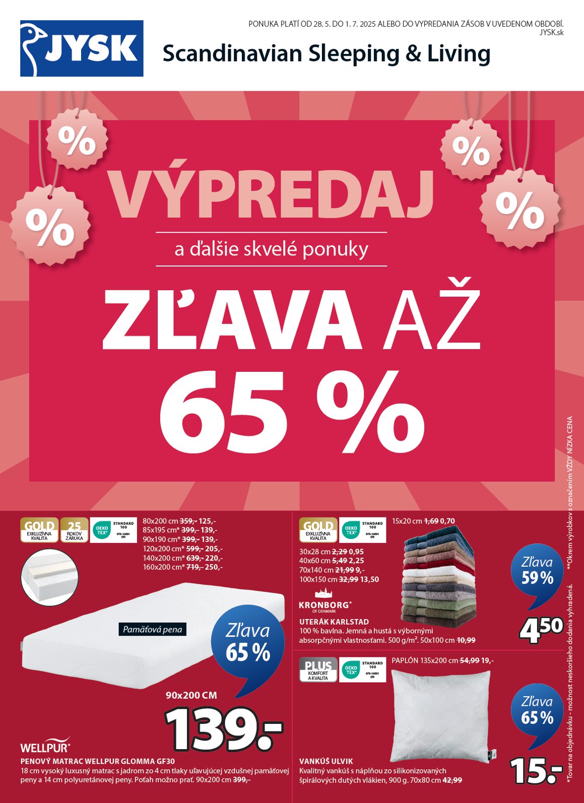 jysk - Jysk leták platný od 28.05. - 01.07.