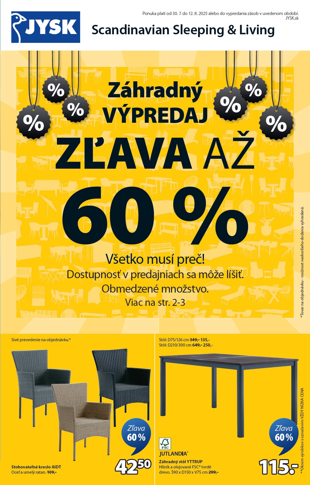 jysk - Leták Jysk platný od 30.07. do 12.08. - page: 1