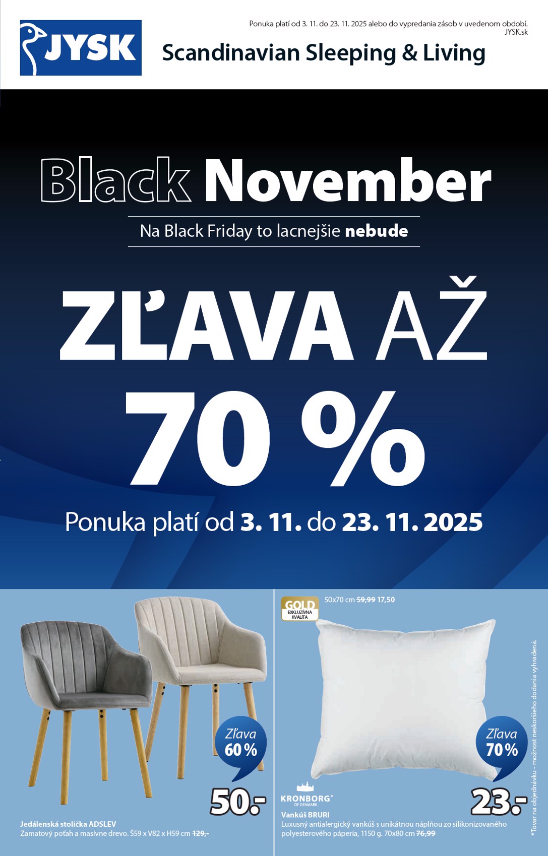jysk - Leták JYSK - Black Friday platný od 03.11. do 23.11. - page: 1