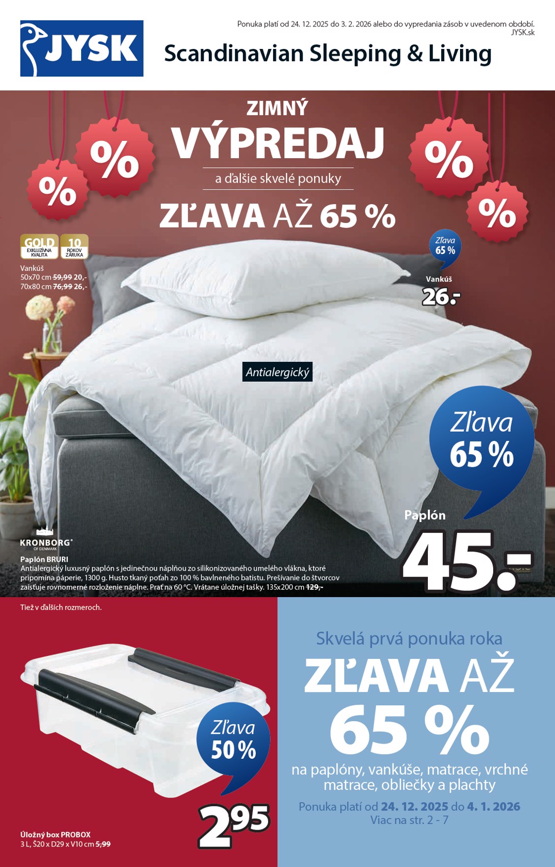 jysk - Leták Jysk platný od 24.12. do 03.02. - page: 1