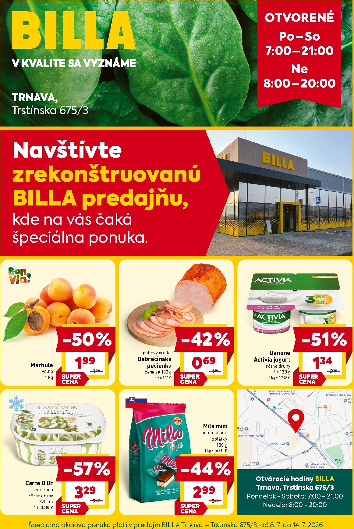 billa - Aktuálny Billa - Trnava leták od stredy, 08.07.2026 do utorka, 14.07.2026