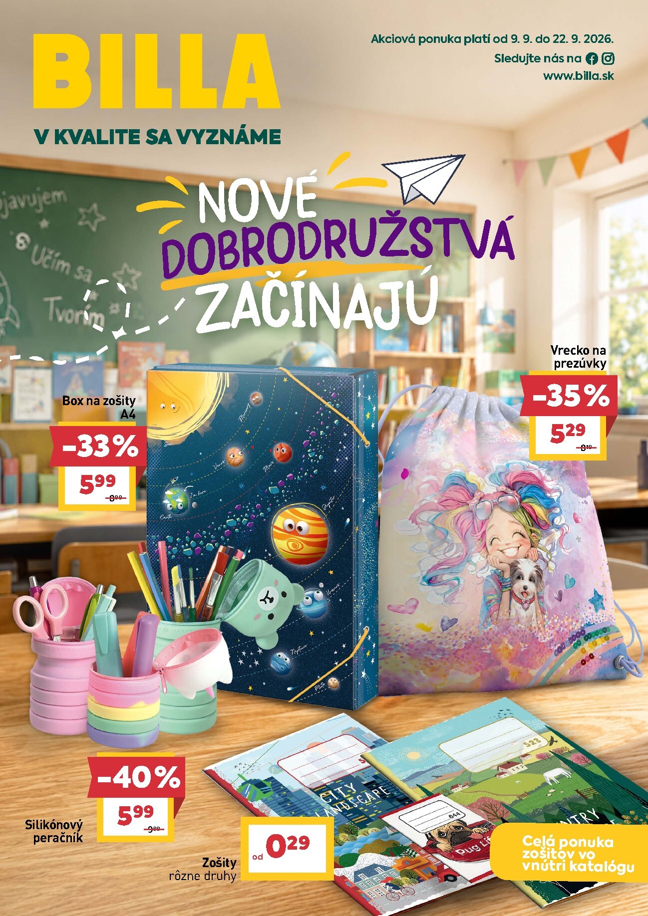 billa - Nový Billa - Katalóg Back to school leták od stredy, 09.09.2026 do utorka, 22.09.2026 - page: 1