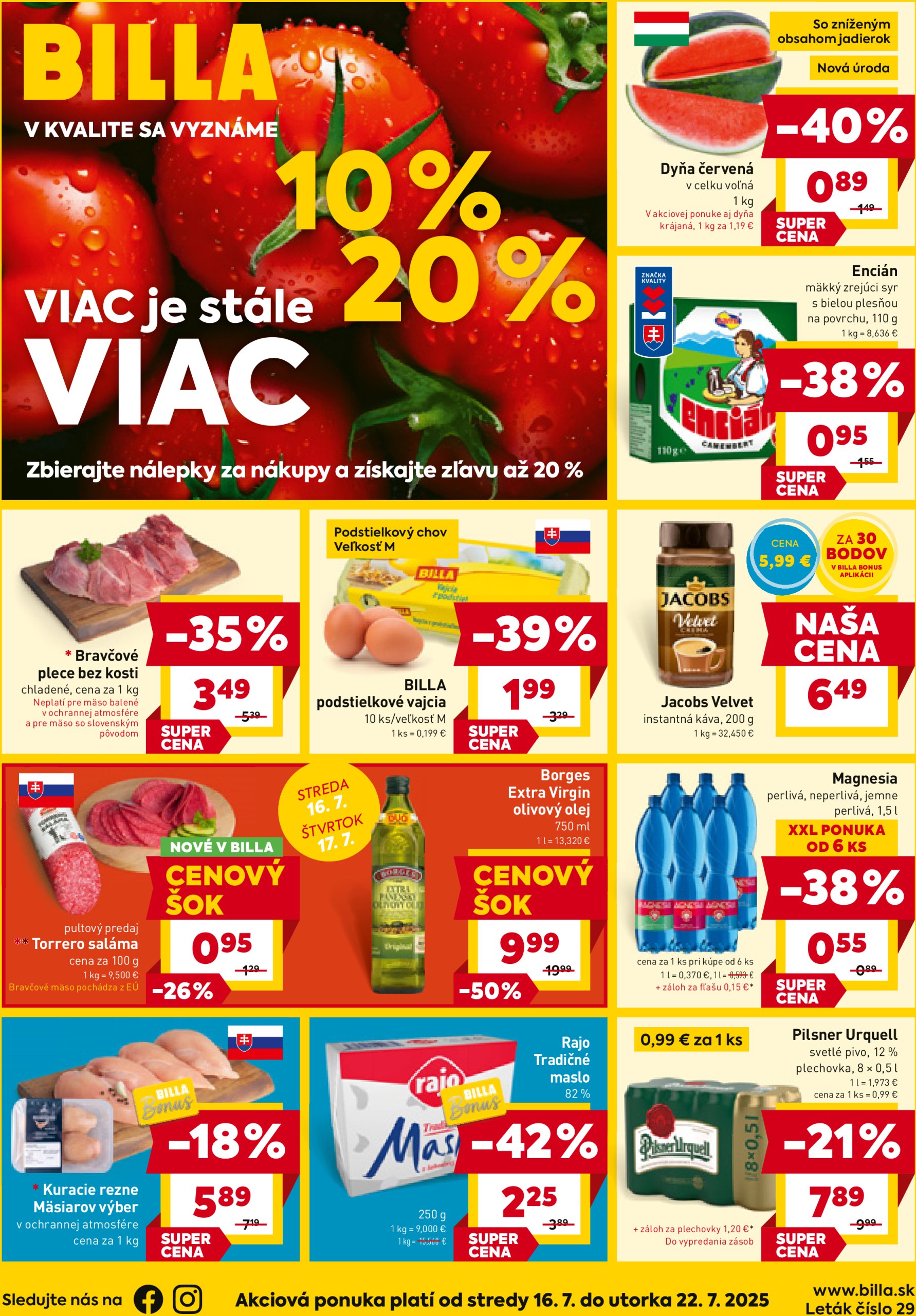 billa - Leták Billa platný od 16.07. do 22.07. - page: 1