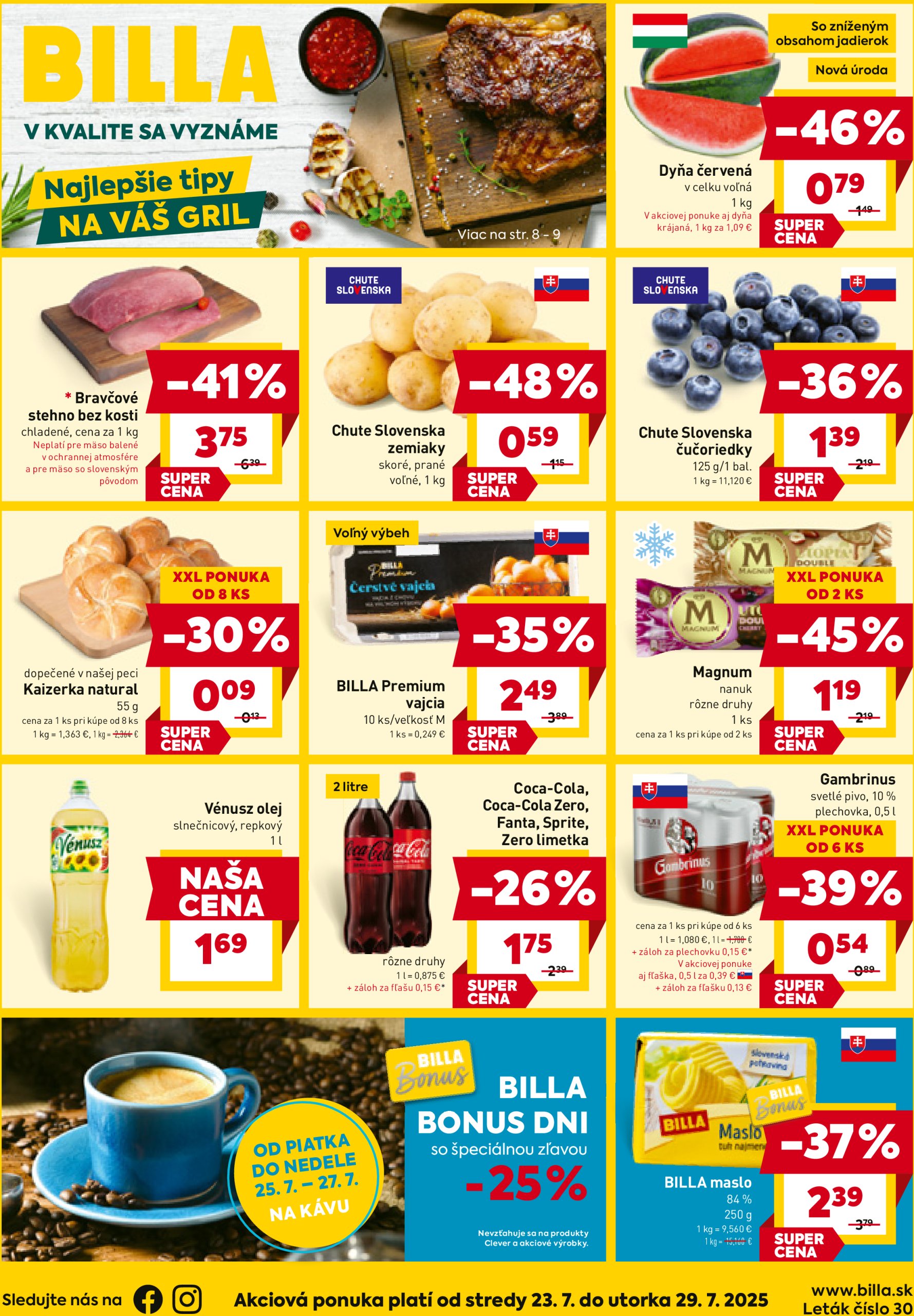 billa - Leták Billa platný od 23.07. do 29.07.
