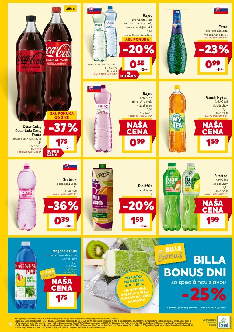 billa - Leták Billa platný od 06.08. do 12.08. - page: 16