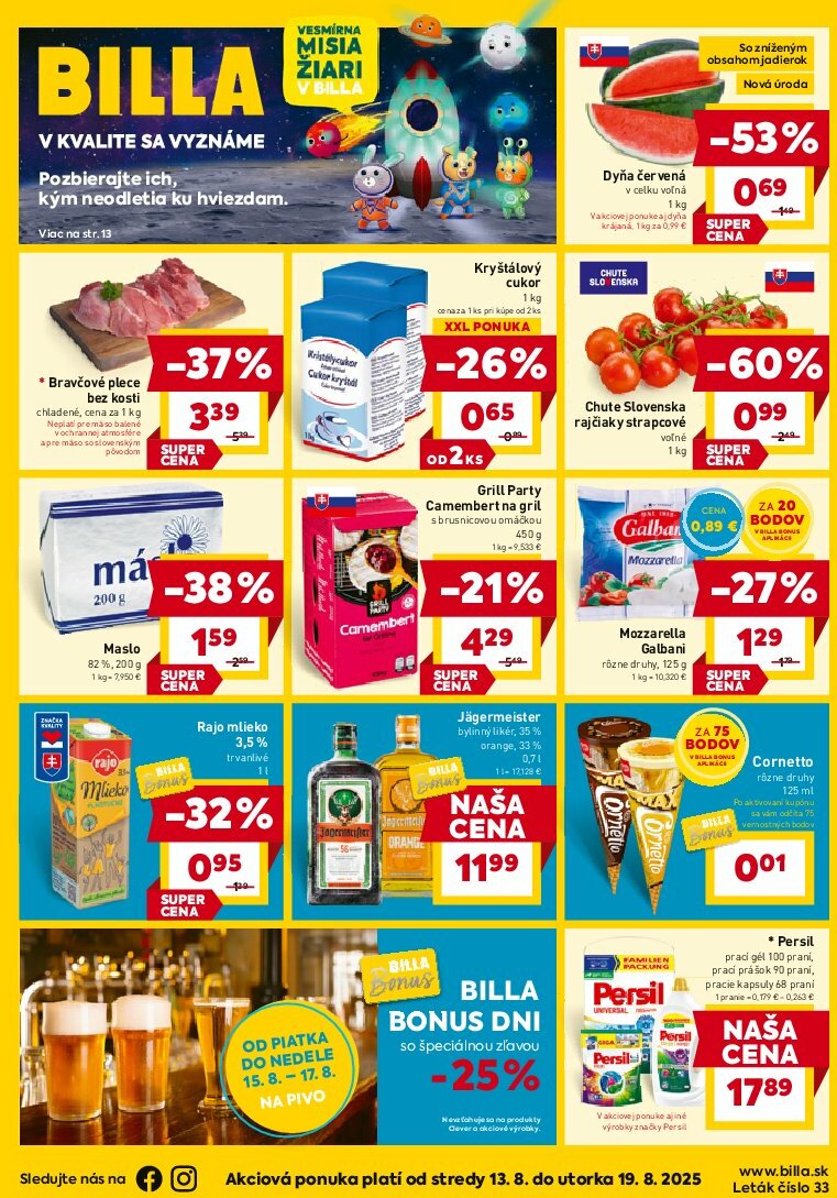 billa - Leták Billa platný od 13.08. do 19.08.