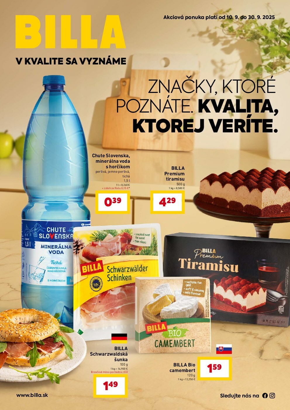 billa - Leták Billa - Značková ponuka platný od 10.09. do 30.09.