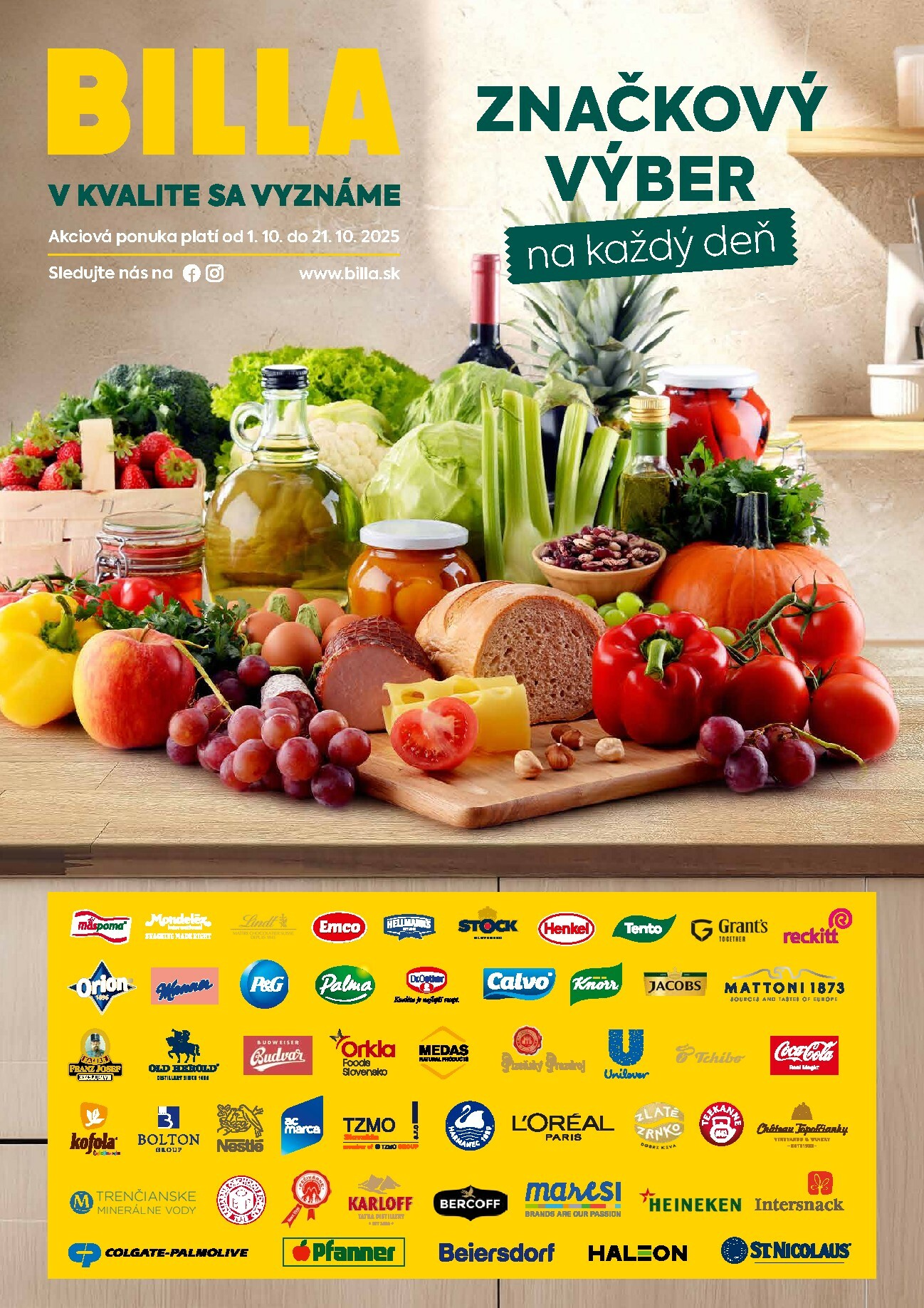 billa - Leták Billa - Značková ponuka platný od 01.10. do 21.10. - page: 1