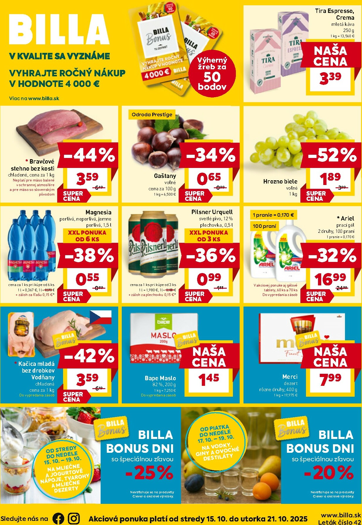 billa - Leták Billa platný od 15.10. do 21.10.