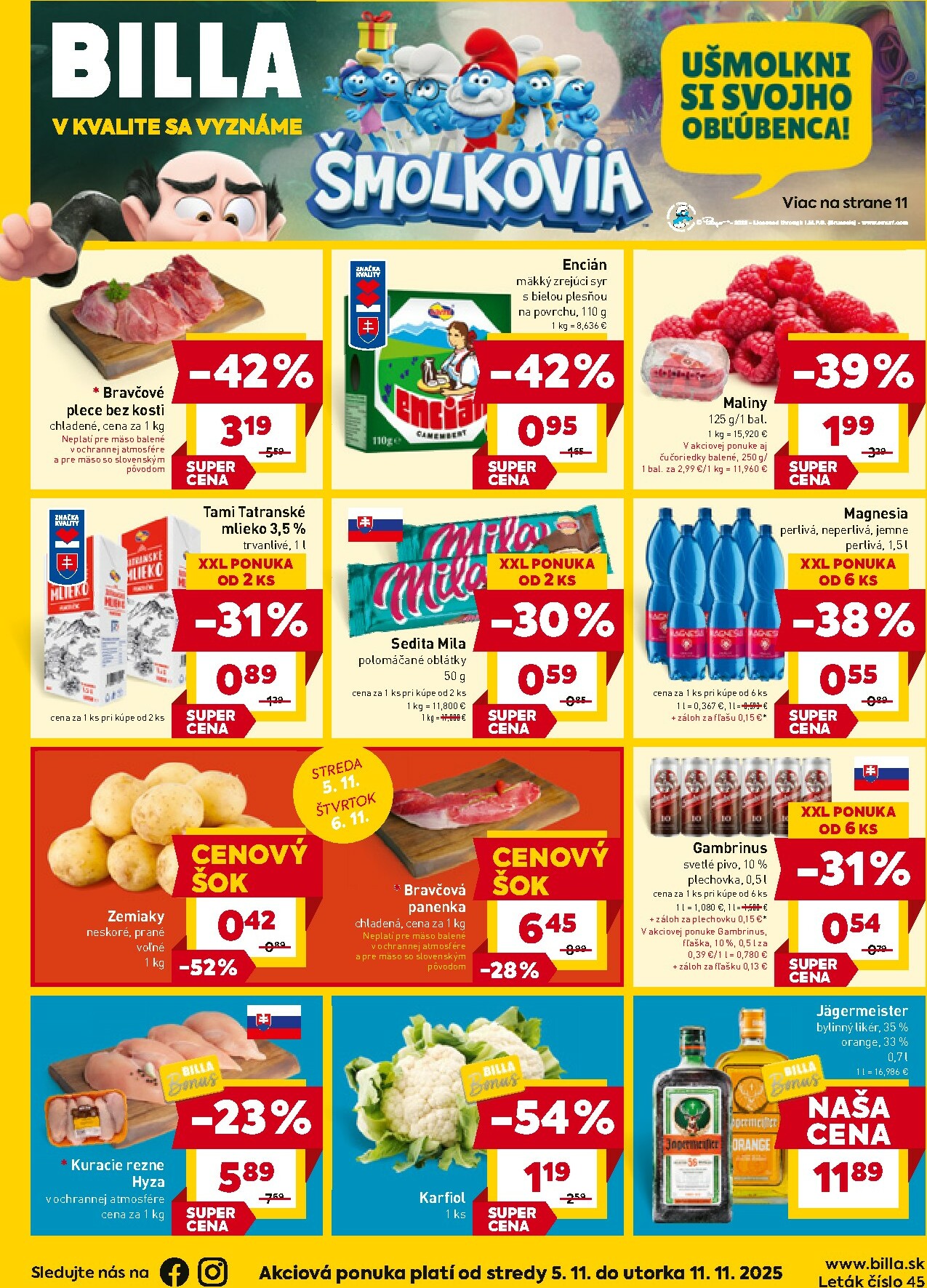 billa - Leták Billa platný od 05.11. do 11.11. - page: 1