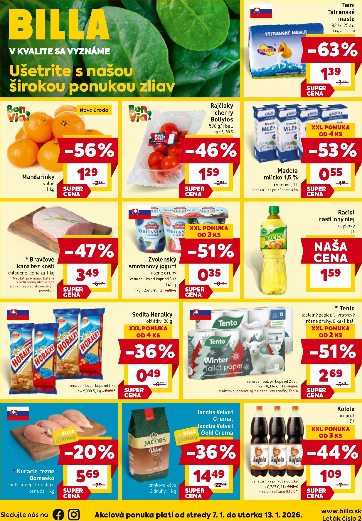 billa - Leták Billa platný od 07.01. do 13.01. - page: 1