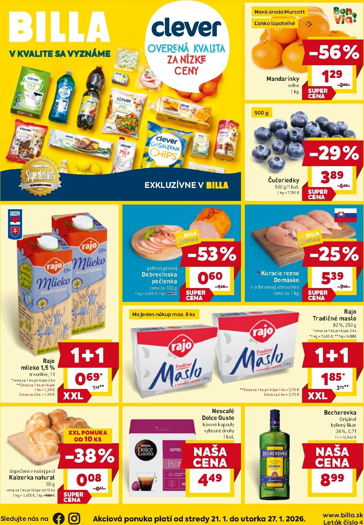 billa - Leták Billa platný od 21.01. do 27.01.