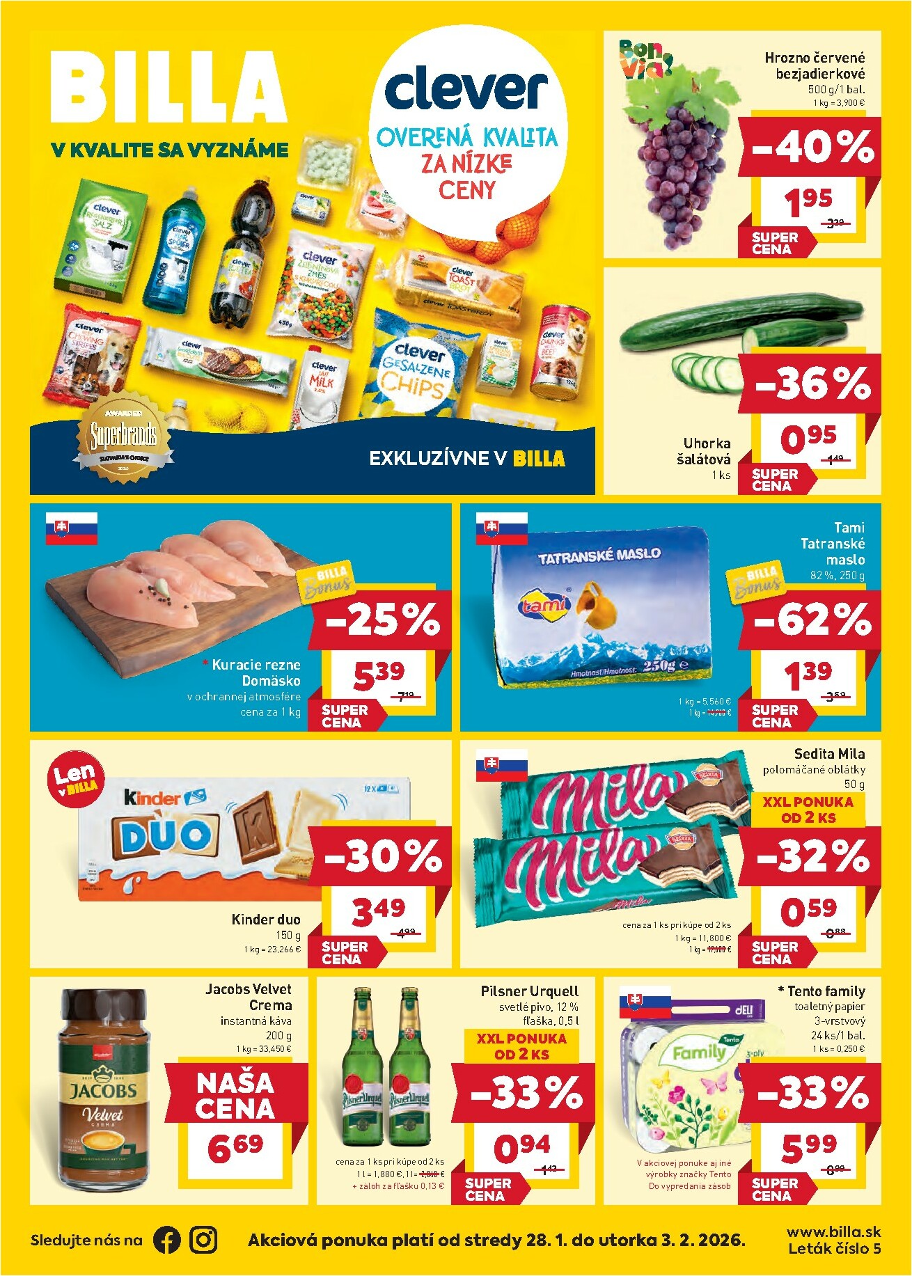 billa - Leták Billa platný od 28.01. do 03.02.
