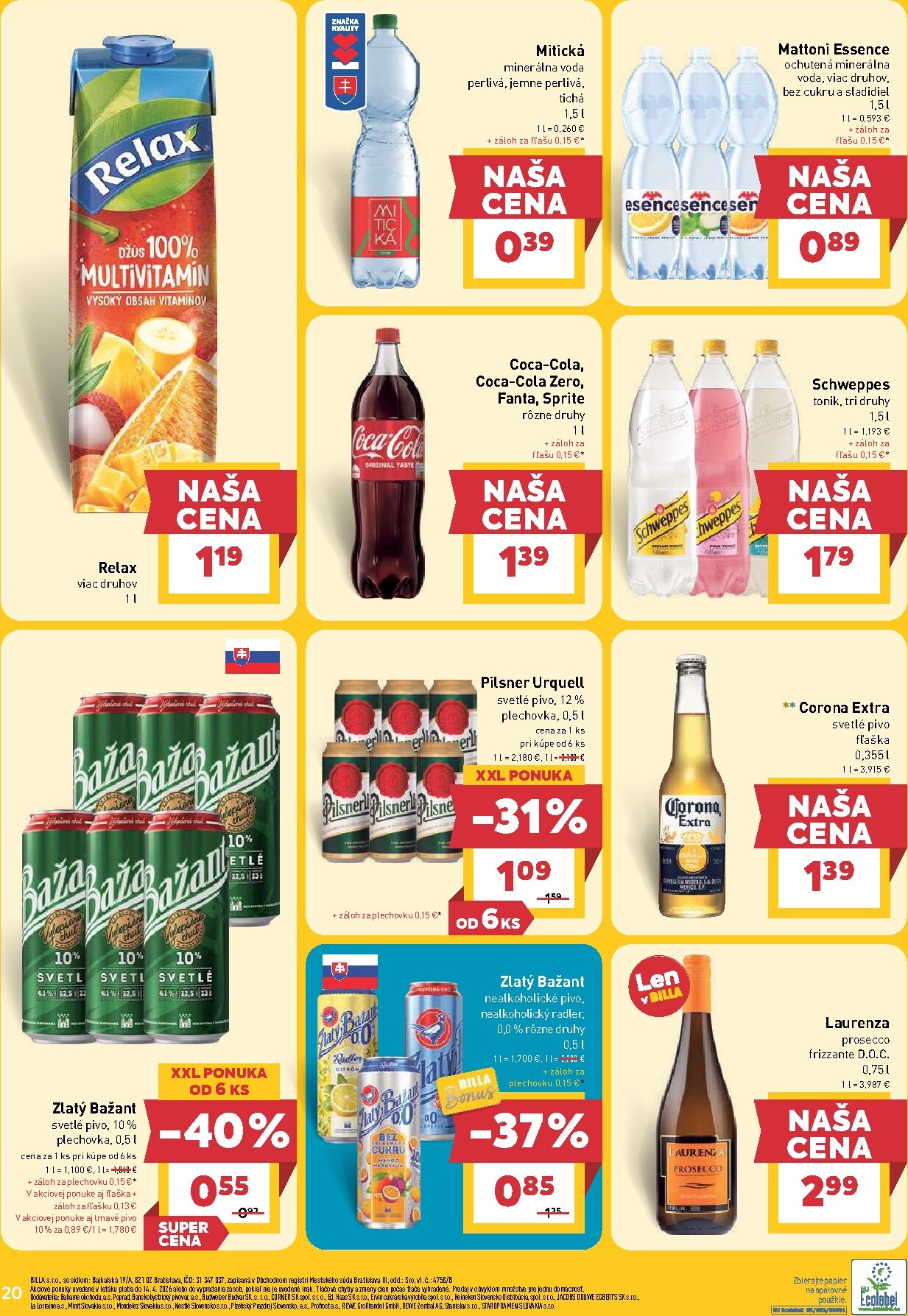 billa - Nový leták Billa platný od stredy, 15.04.2026 do utorka, 21.04.2026 - page: 20