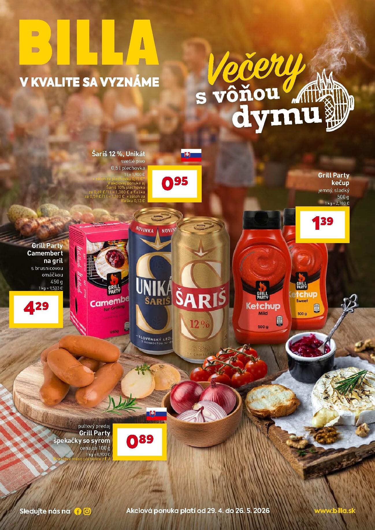billa - Aktuálny leták Billa - Grilovanie od stredy, 29.04.2026 do utorka, 26.05.2026