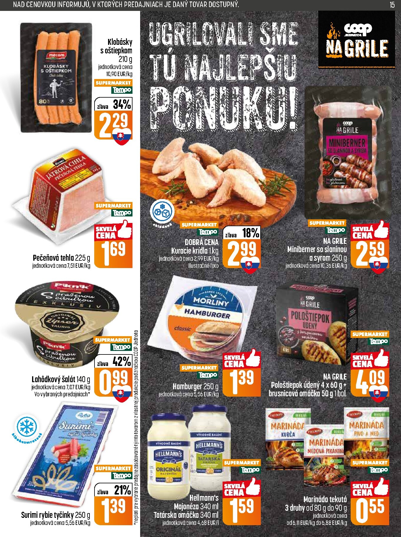 coop-jednota - Nový COOP Jednota - Tempo leták od štvrtka, 28.05.2026 do stredy, 03.06.2026 - page: 15