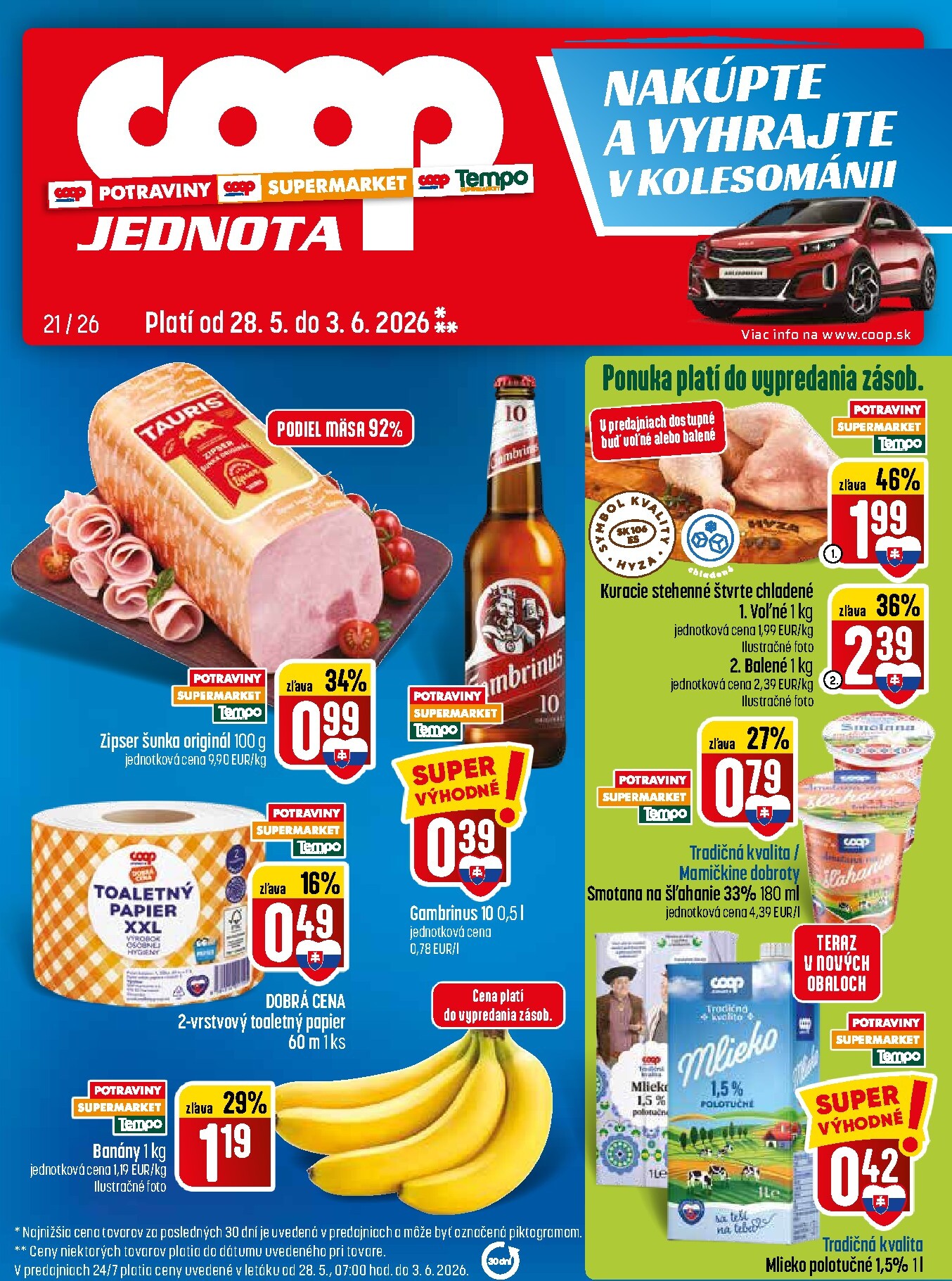 coop-jednota - Nový COOP Jednota - Tempo leták od štvrtka, 28.05.2026 do stredy, 03.06.2026