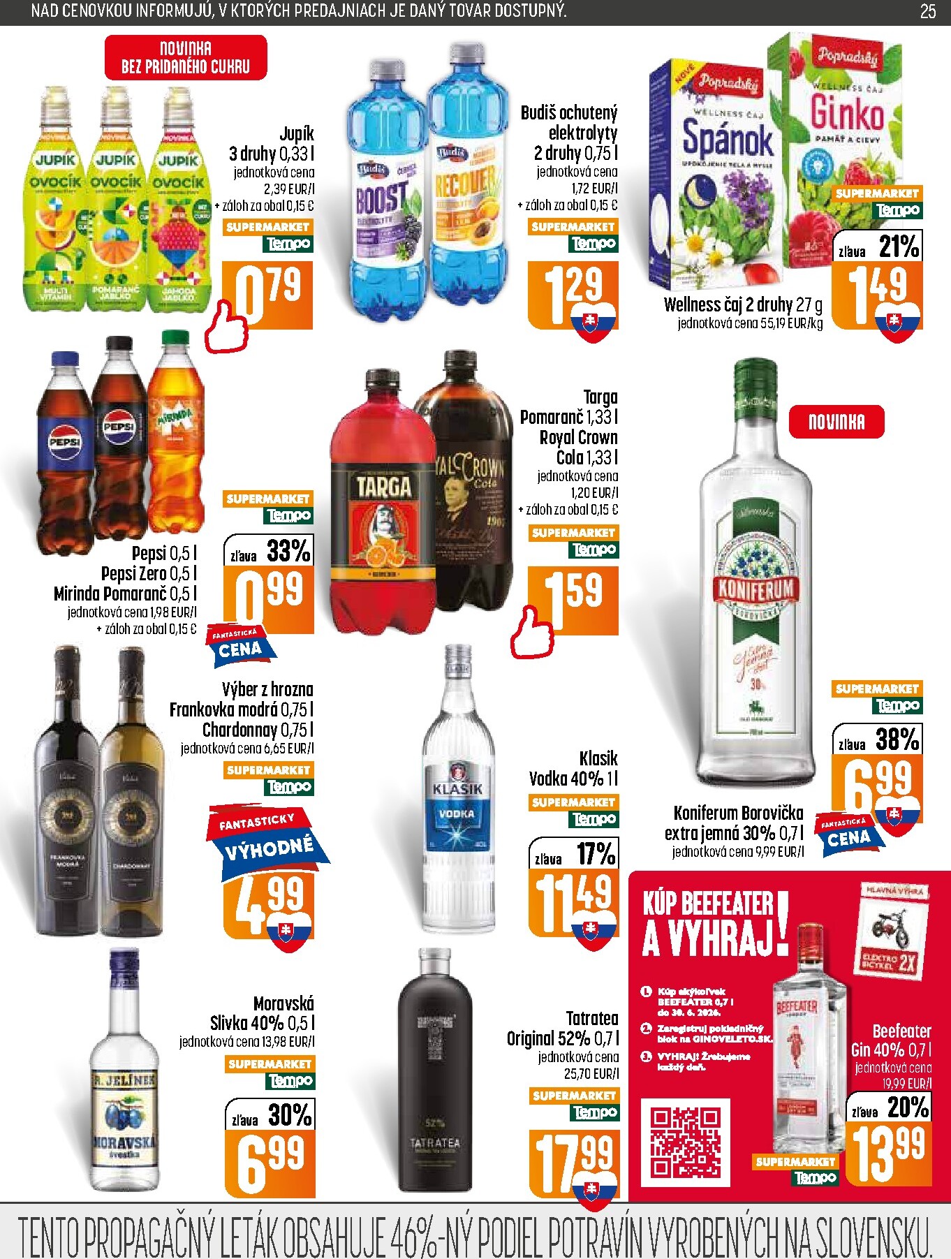 coop-jednota - Nový COOP Jednota - Tempo leták od štvrtka, 18.06.2026 do stredy, 24.06.2026 - page: 25