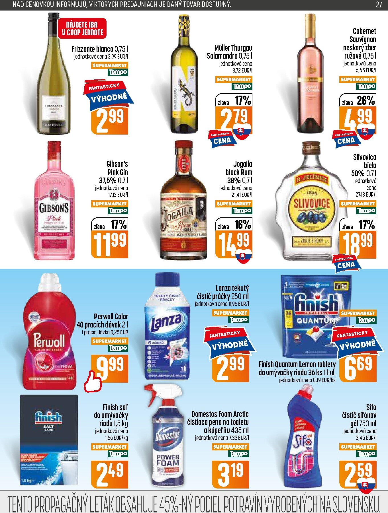 coop-jednota - Nový COOP Jednota - Tempo leták od štvrtka, 25.06.2026 do stredy, 01.07.2026 - page: 27