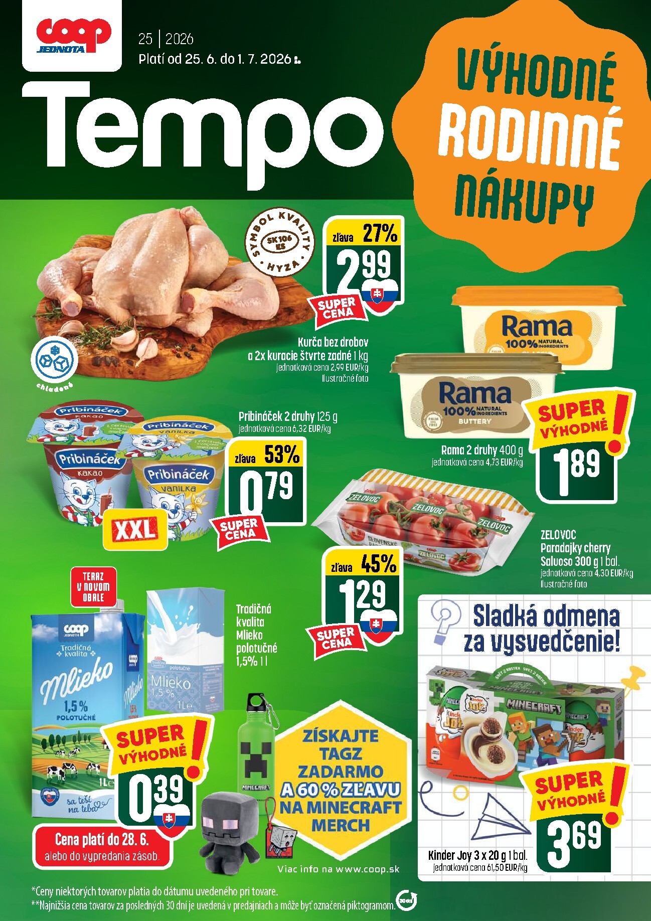 coop-jednota - Aktuálny COOP Jednota - Tempo leták od štvrtka, 25.06.2026 do stredy, 01.07.2026 - page: 1