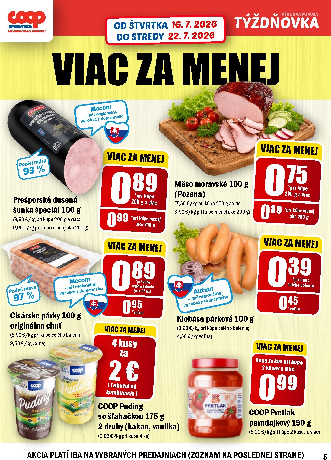 coop-jednota - Aktuálny COOP Jednota - Týždňovka leták od štvrtka, 16.07.2026 do stredy, 22.07.2026 - page: 5