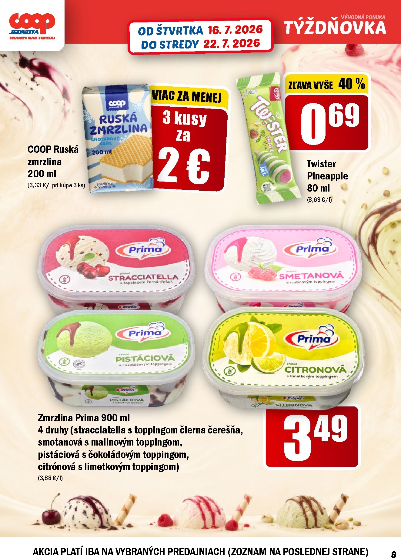 coop-jednota - Aktuálny COOP Jednota - Týždňovka leták od štvrtka, 16.07.2026 do stredy, 22.07.2026 - page: 8