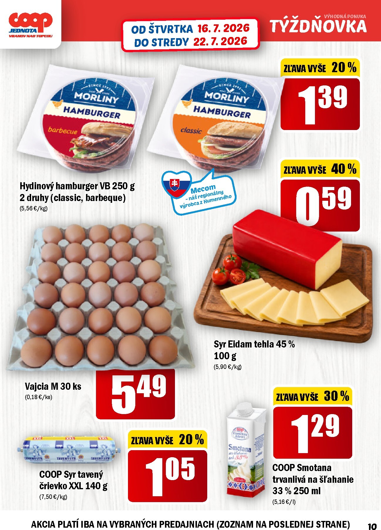 coop-jednota - Aktuálny COOP Jednota - Týždňovka leták od štvrtka, 16.07.2026 do stredy, 22.07.2026 - page: 10