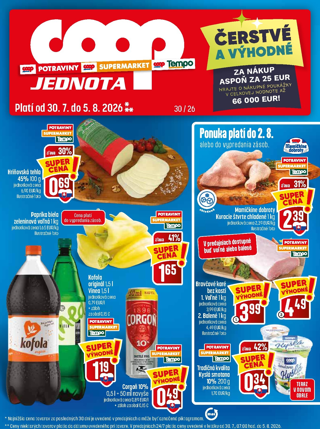 coop-jednota - Nový COOP Jednota leták od štvrtka, 30.07.2026 do stredy, 05.08.2026