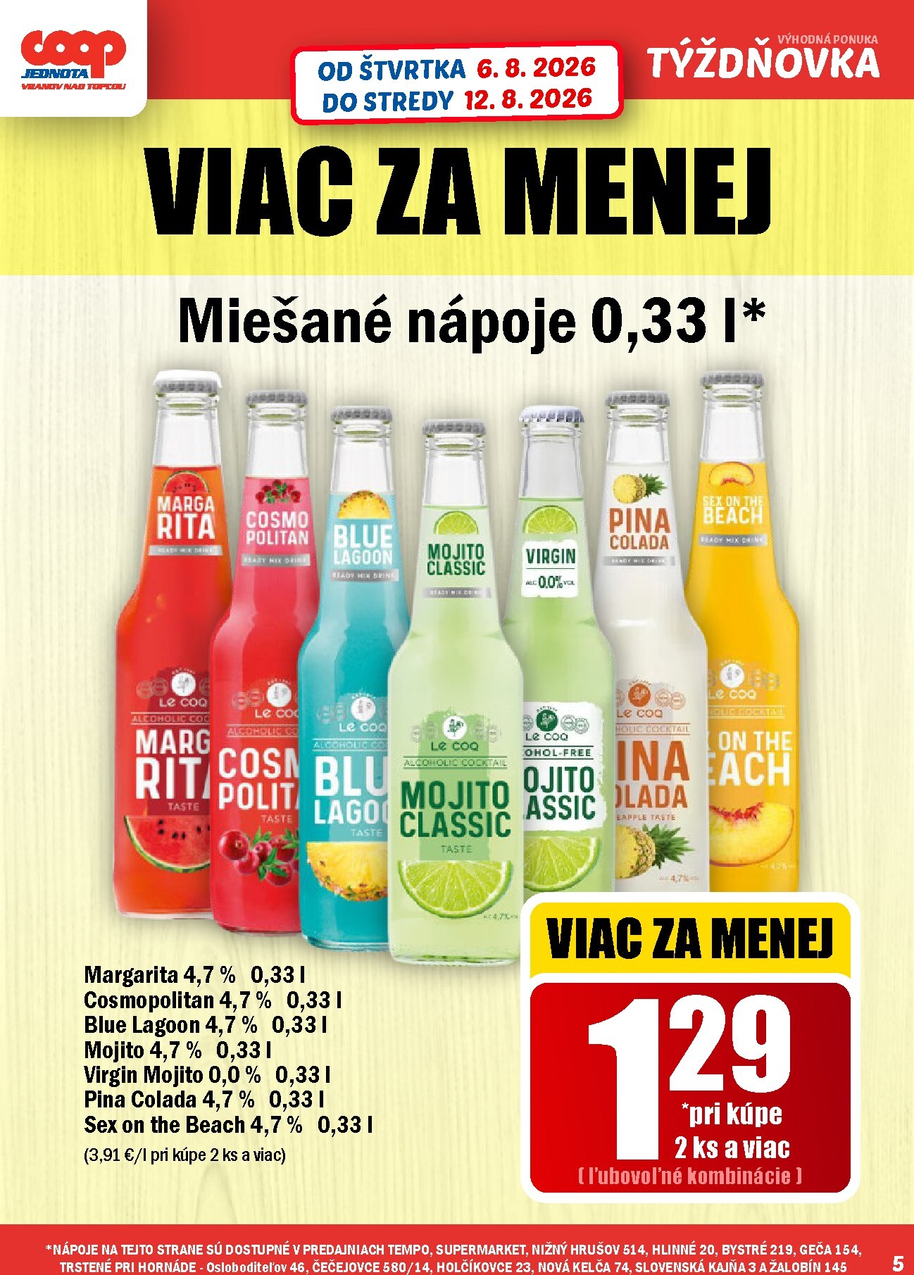 coop-jednota - Nový COOP Jednota - Vranov nad Topľou leták od štvrtka, 06.08.2026 do stredy, 12.08.2026 - page: 5