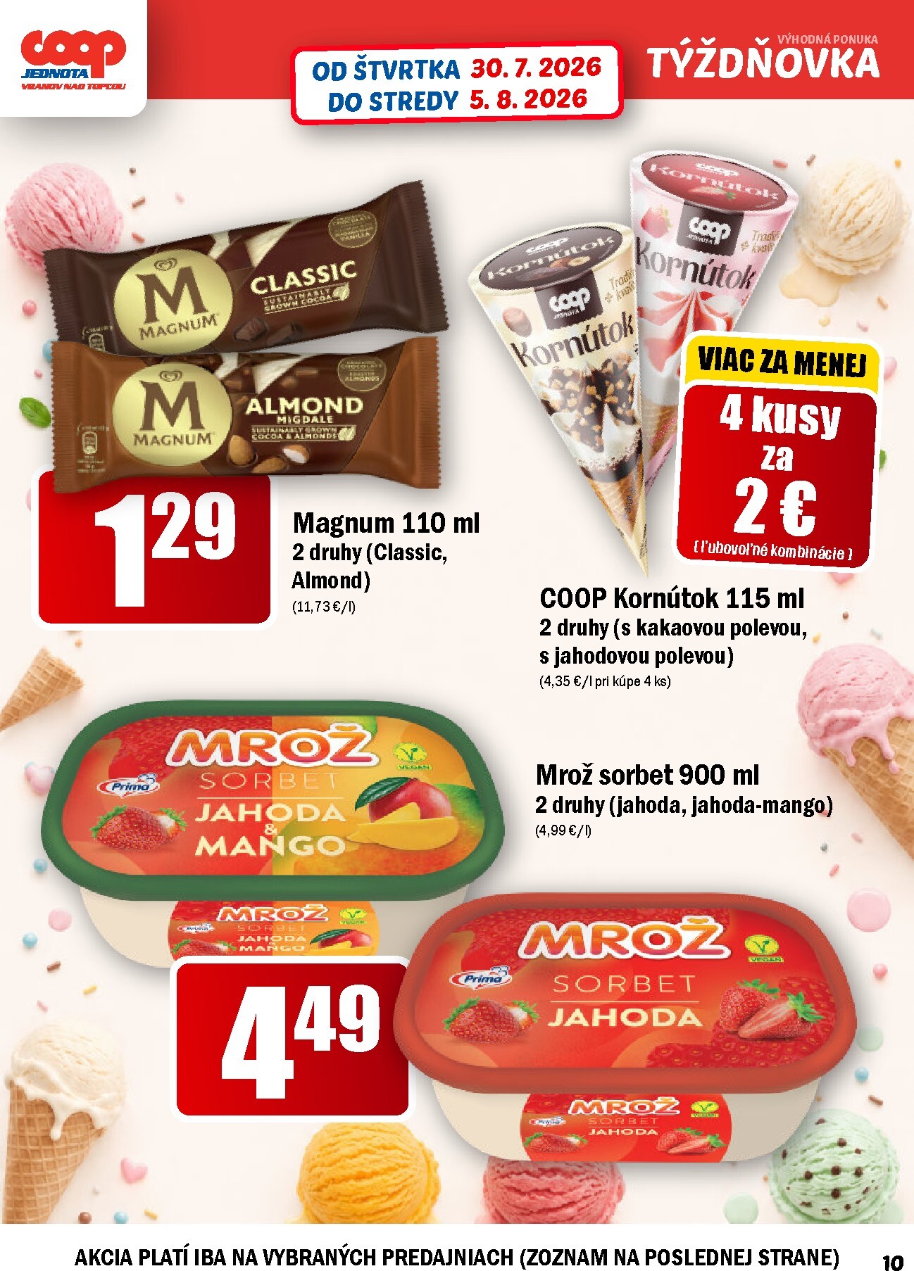 coop-jednota - Aktuálny COOP Jednota - Vranov nad Topľou leták od štvrtka, 30.07.2026 do stredy, 05.08.2026 - page: 10