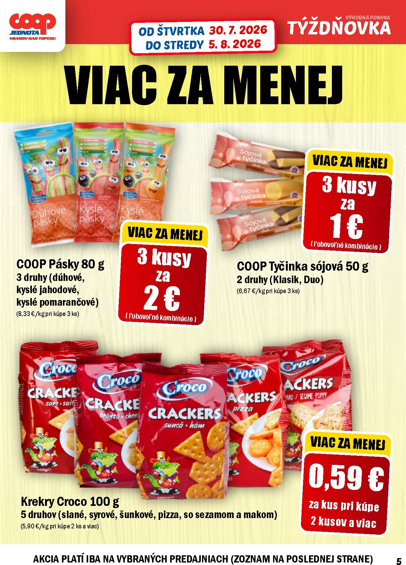 coop-jednota - Aktuálny COOP Jednota - Vranov nad Topľou leták od štvrtka, 30.07.2026 do stredy, 05.08.2026 - page: 5
