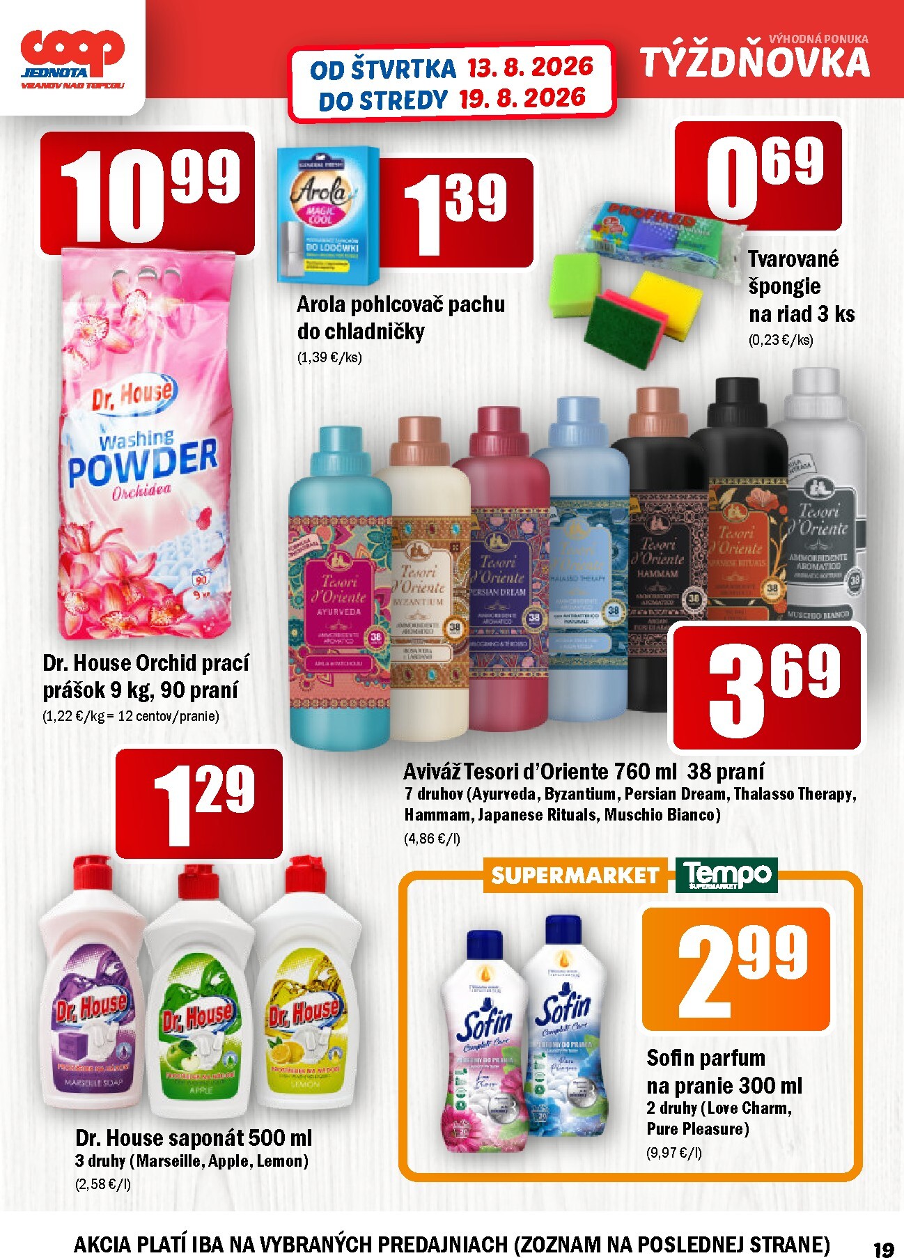coop-jednota - Aktuálny COOP Jednota - Vranov nad Topľou leták od štvrtka, 13.08.2026 do stredy, 19.08.2026 - page: 19