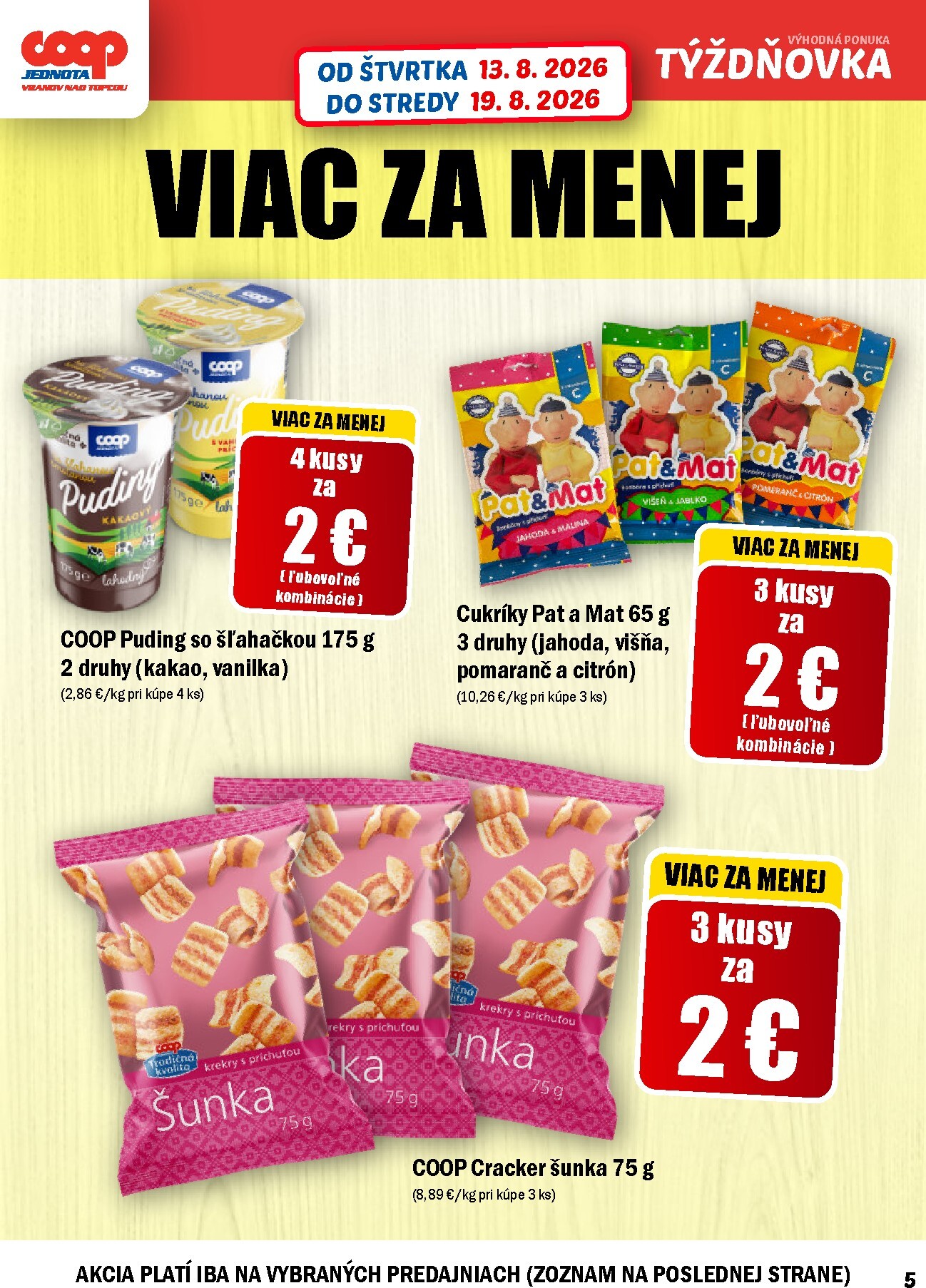 coop-jednota - Aktuálny COOP Jednota - Vranov nad Topľou leták od štvrtka, 13.08.2026 do stredy, 19.08.2026 - page: 5
