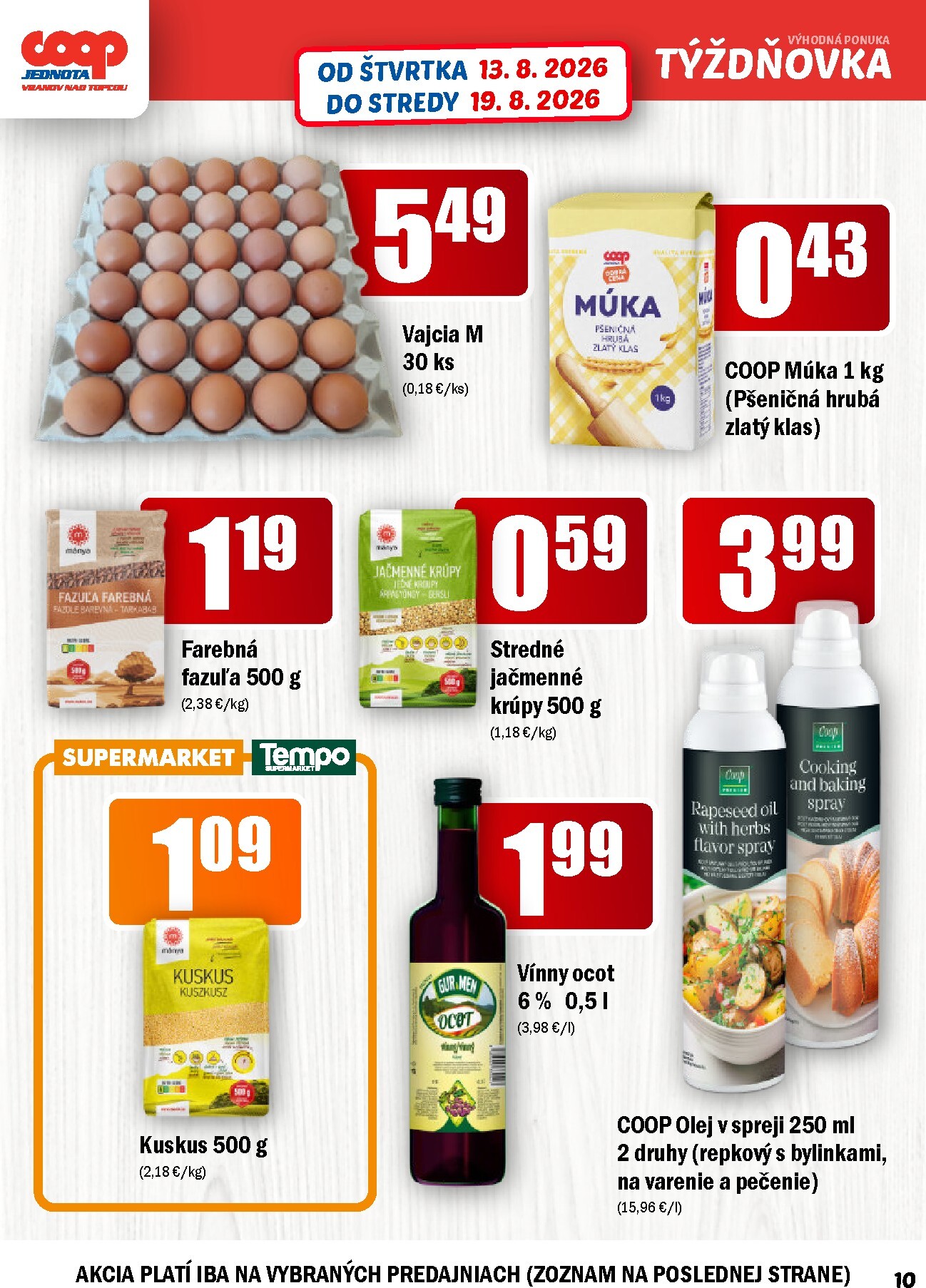 coop-jednota - Aktuálny COOP Jednota - Vranov nad Topľou leták od štvrtka, 13.08.2026 do stredy, 19.08.2026 - page: 10