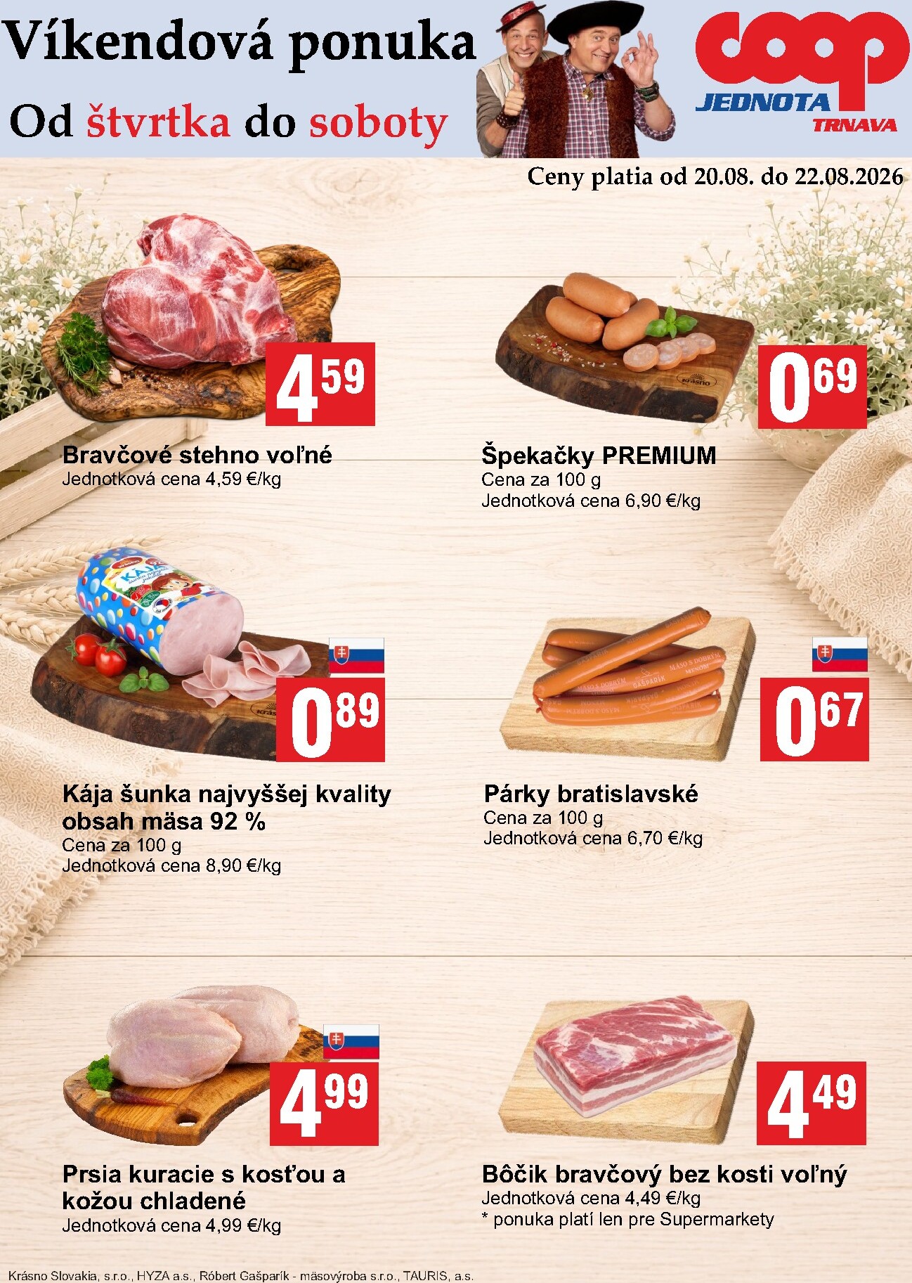 coop-jednota - Aktuálny COOP Jednota - Víkendová ponuka leták od štvrtka, 20.08.2026 do soboty, 22.08.2026 - page: 3