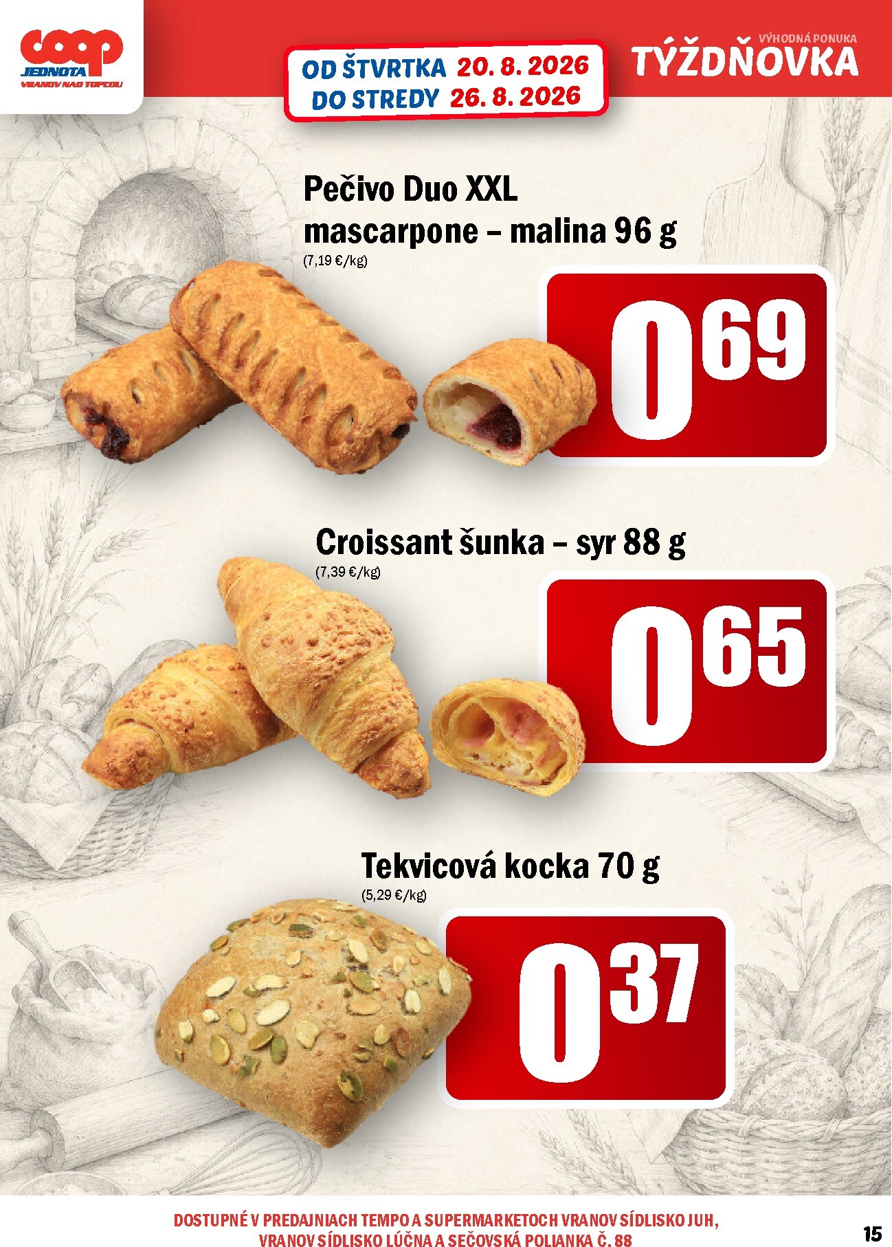 coop-jednota - Aktuálny COOP Jednota - Vranov nad Topľou leták od štvrtka, 20.08.2026 do stredy, 26.08.2026 - page: 15