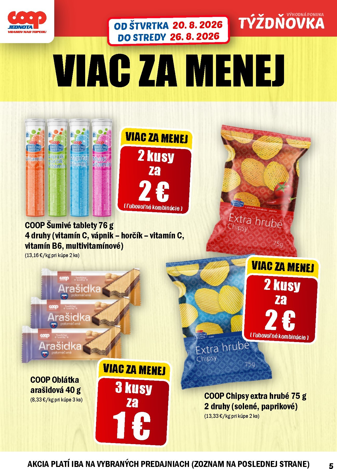 coop-jednota - Aktuálny COOP Jednota - Vranov nad Topľou leták od štvrtka, 20.08.2026 do stredy, 26.08.2026 - page: 5