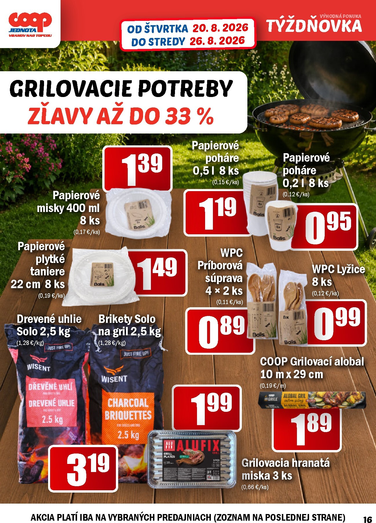 coop-jednota - Aktuálny COOP Jednota - Vranov nad Topľou leták od štvrtka, 20.08.2026 do stredy, 26.08.2026 - page: 16