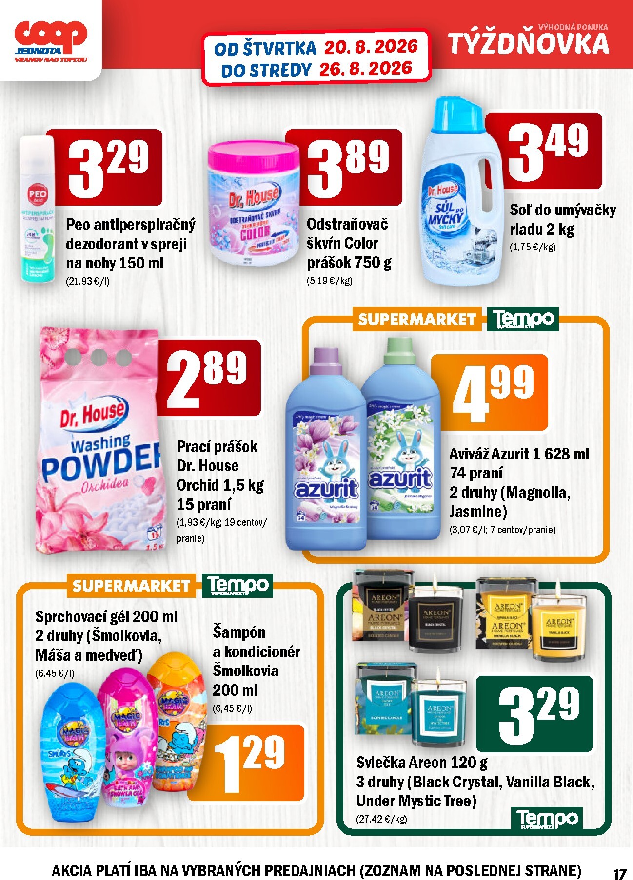 coop-jednota - Aktuálny COOP Jednota - Vranov nad Topľou leták od štvrtka, 20.08.2026 do stredy, 26.08.2026 - page: 17